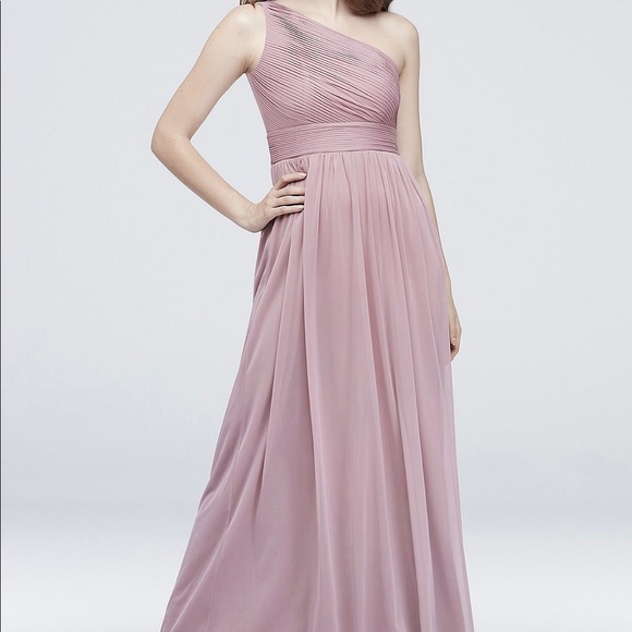 DB Micro-Pleated Mesh One-Shoulder Dress - Picture 1 of 5